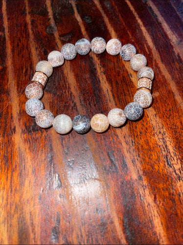 Rose Gold Crackle Wrist Ornament